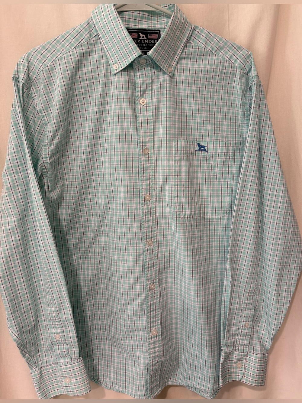 Over Under Men’s Mint Green Plaid Button-Down Shirt